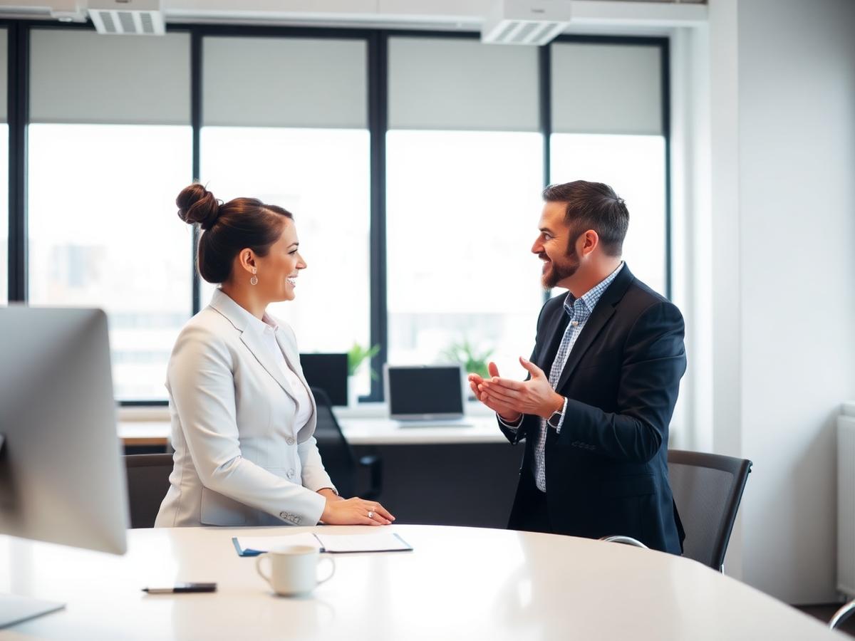 JL Detachering — persoonlijk gesprek in kantoor